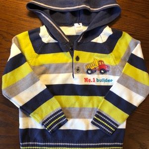Hooded striped sweatshirt